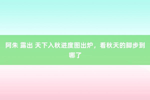 阿朱 露出 天下入秋进度图出炉，看秋天的脚步到哪了