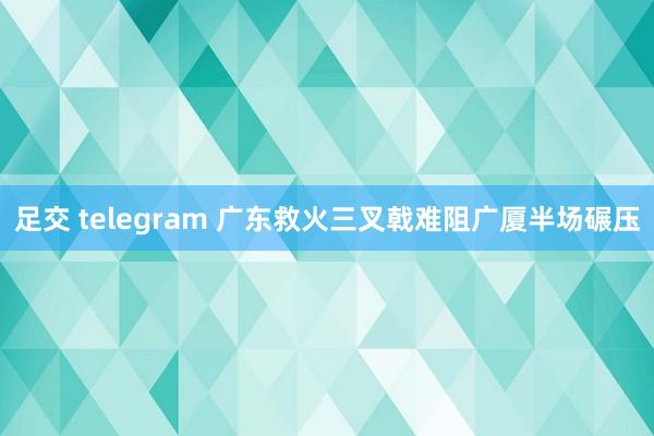 足交 telegram 广东救火三叉戟难阻广厦半场碾压