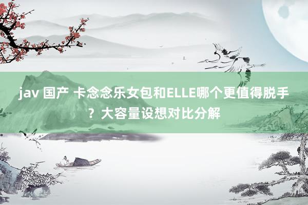 jav 国产 卡念念乐女包和ELLE哪个更值得脱手？大容量设想对比分解