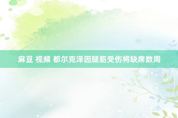 麻豆 视频 都尔克泽因腿筋受伤将缺席数周