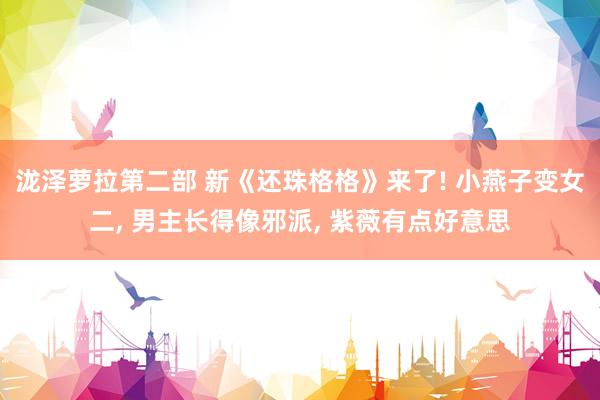 泷泽萝拉第二部 新《还珠格格》来了! 小燕子变女二, 男主长得像邪派, 紫薇有点好意思